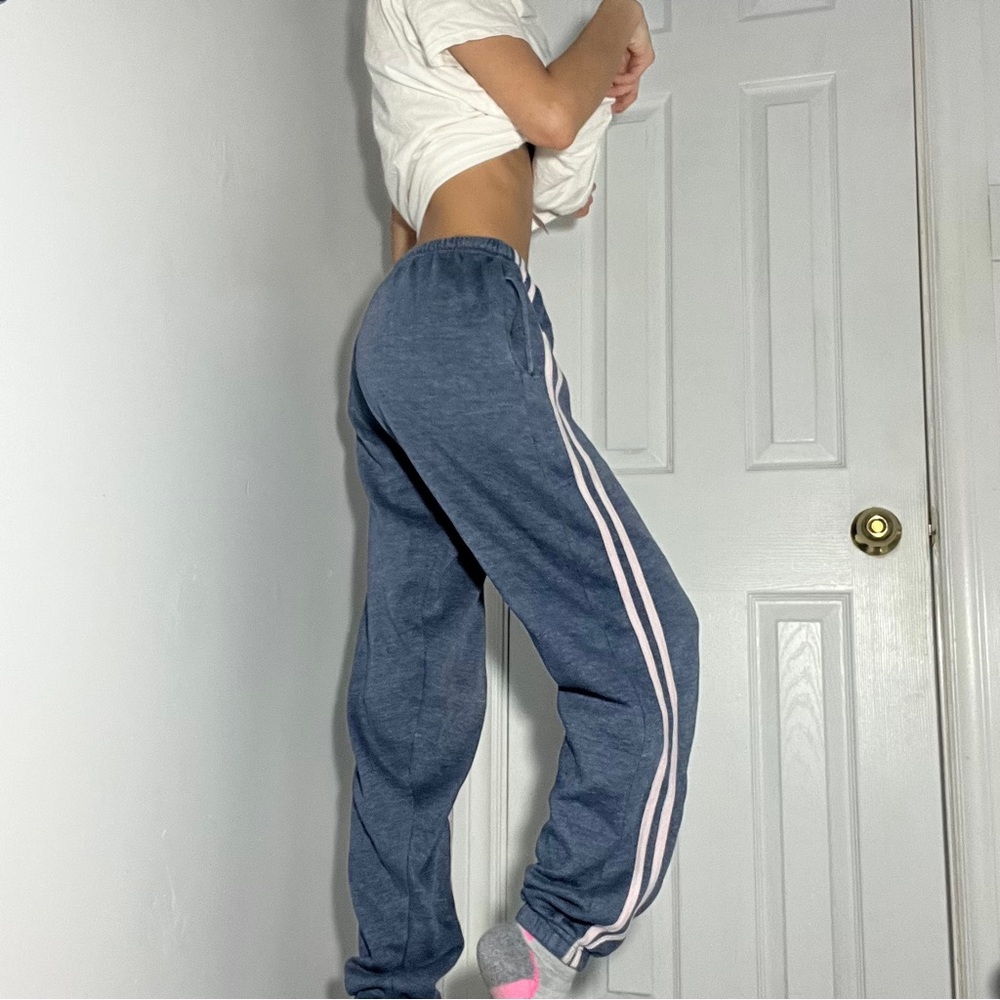 Blue and Pink Joggers with Elastic Cuffs - Picture 2 of 4